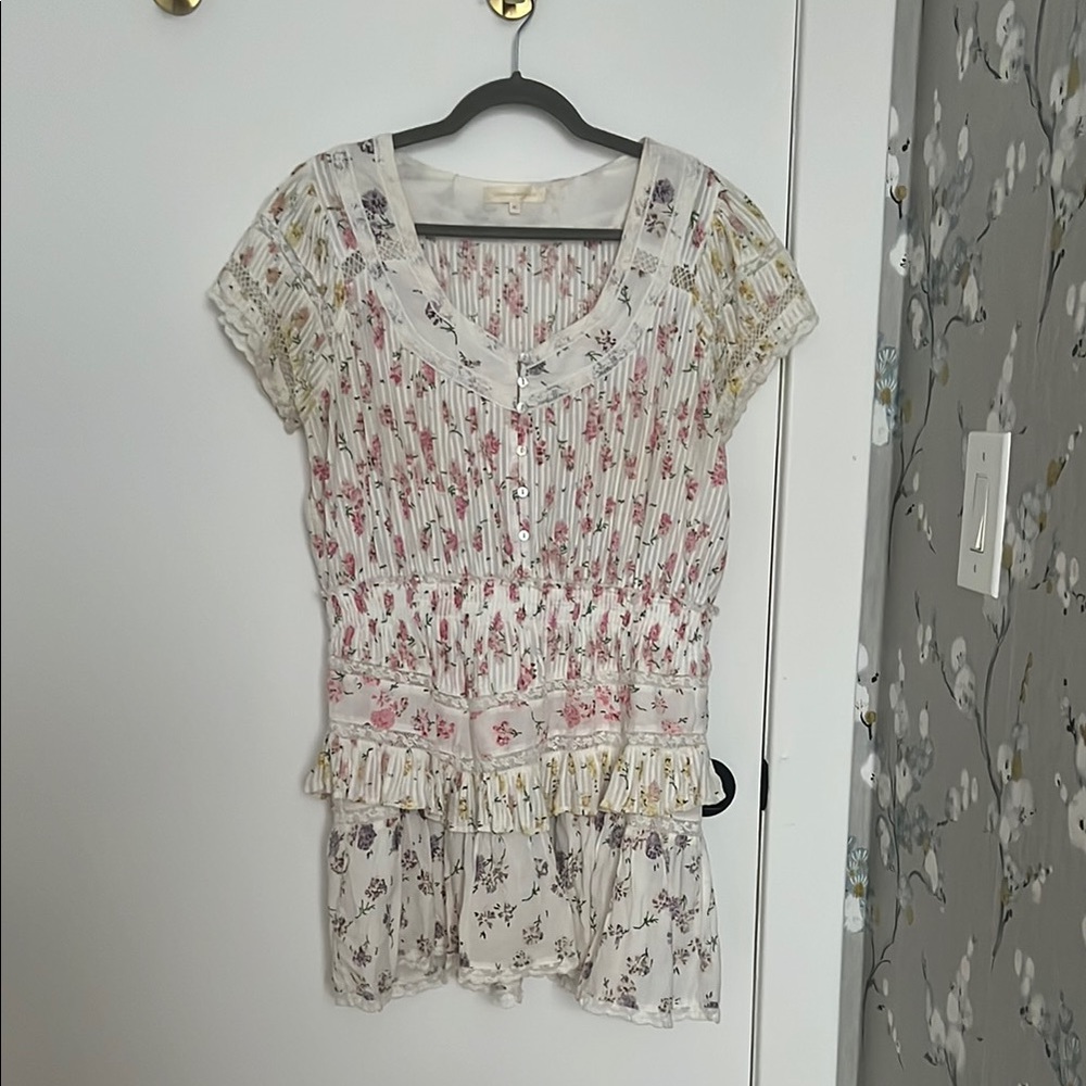 LoveShackFancy Floral Blouse